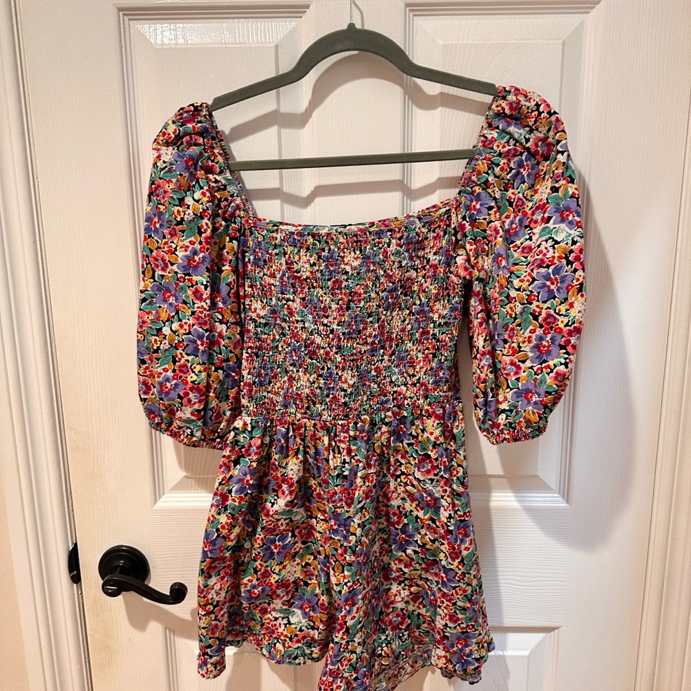 Floral Smocked Romper
